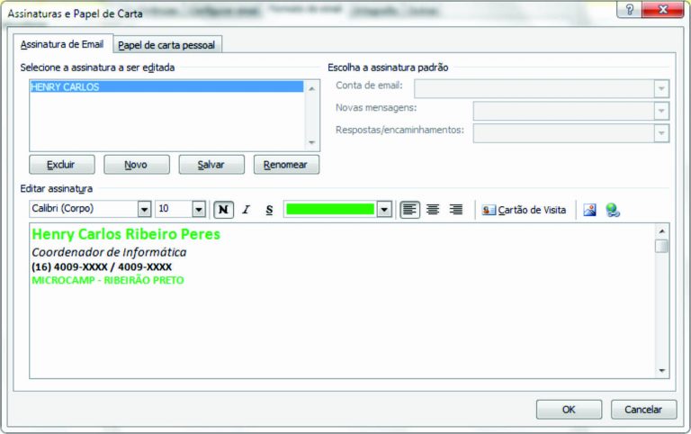 Como Criar Assinatura No Microsoft Outlook 2007 E 2010 Blog De