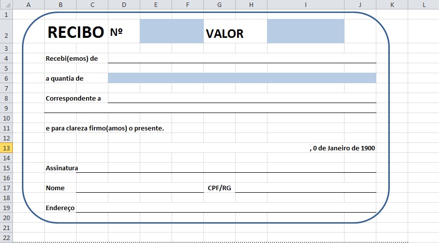 Como criar recibo no Excel 2010 Blog de Informática Cursos Microcamp